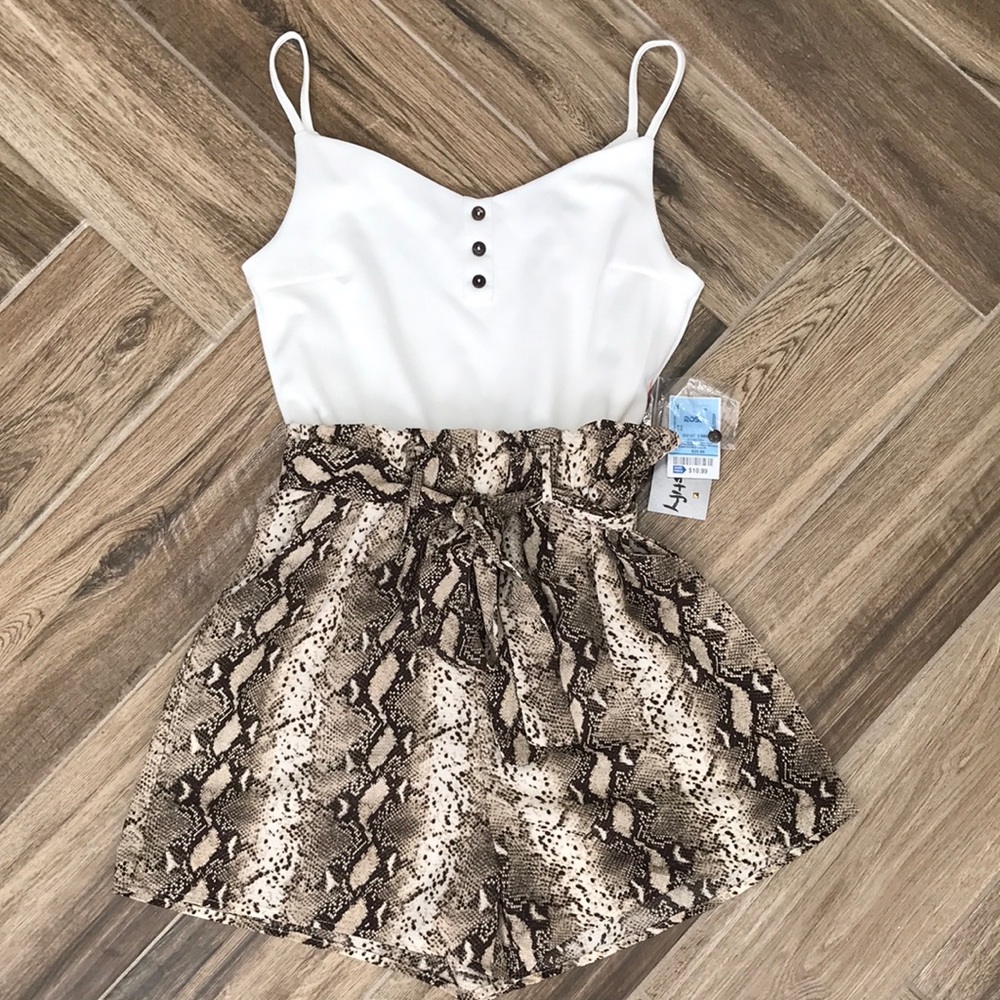 Junior print Romper dress
